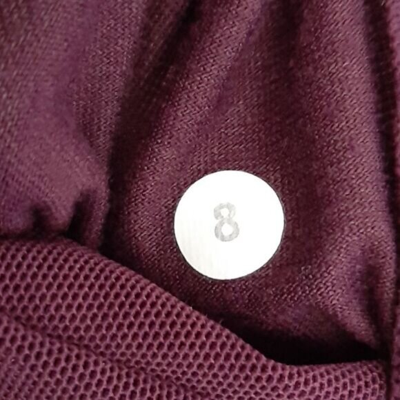 LULULEMON Scoop Neck Mesh T Back Tank Top Melange Burgundy Sz 8 - Picture 9 of 10